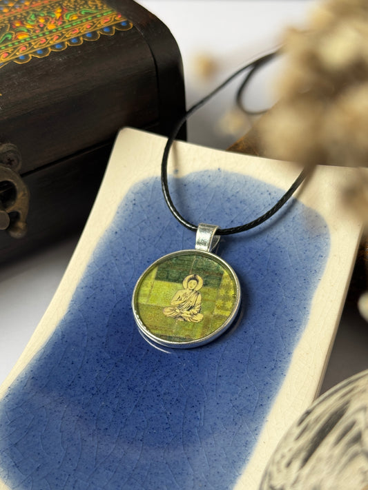 Buddha resin necklace