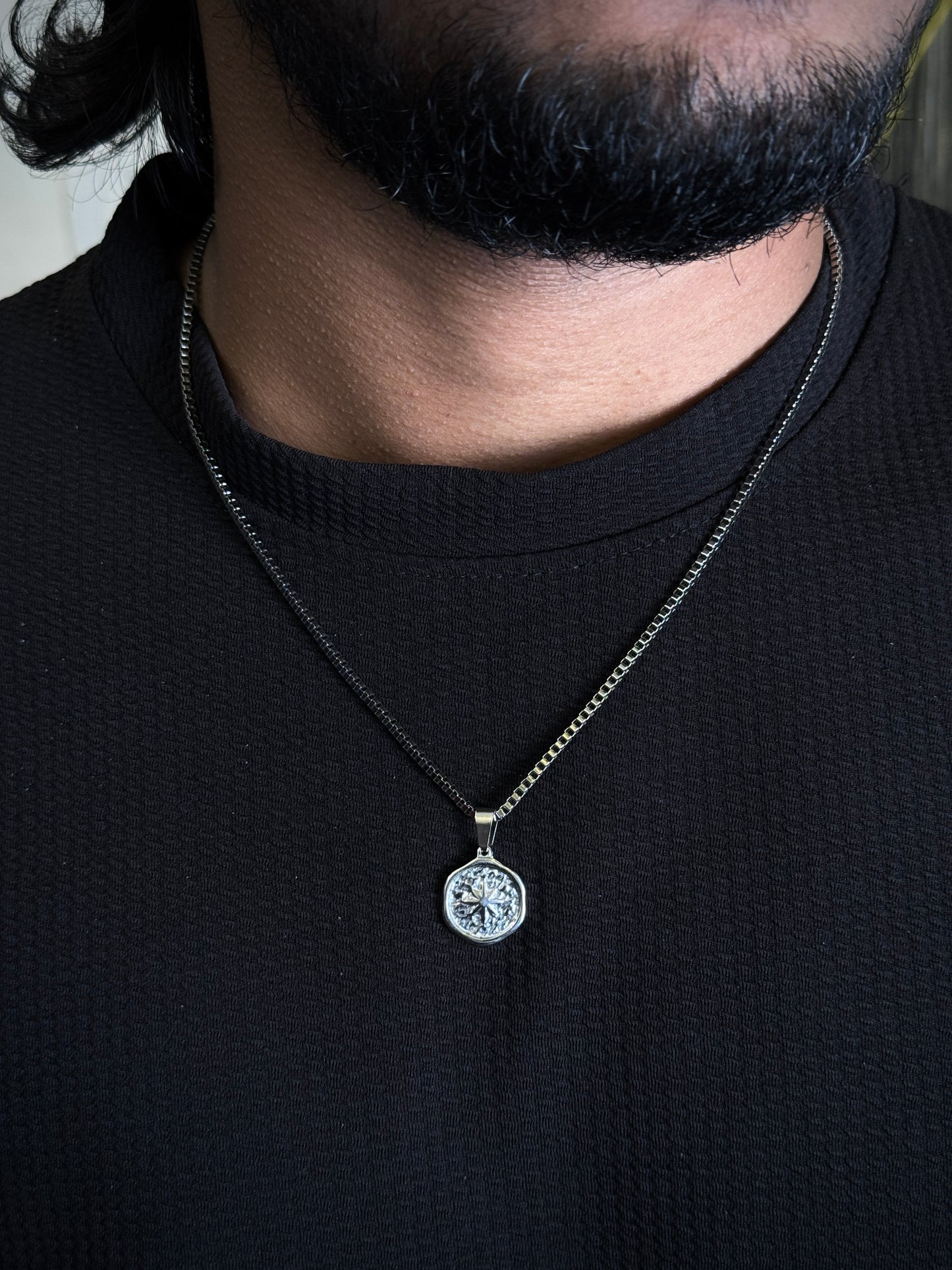 Star round stainless steel chain 50 cm