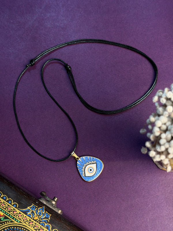 Big evil  eye18k gold plated necklace