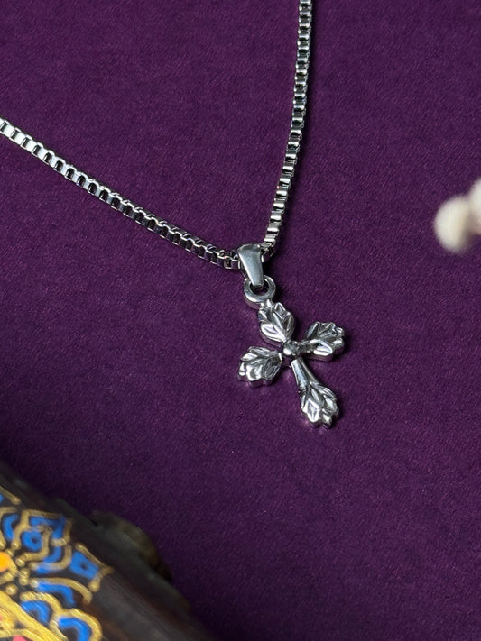 Cross stainless steel silver new necklace