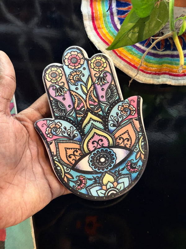 Hamsa hand coaster