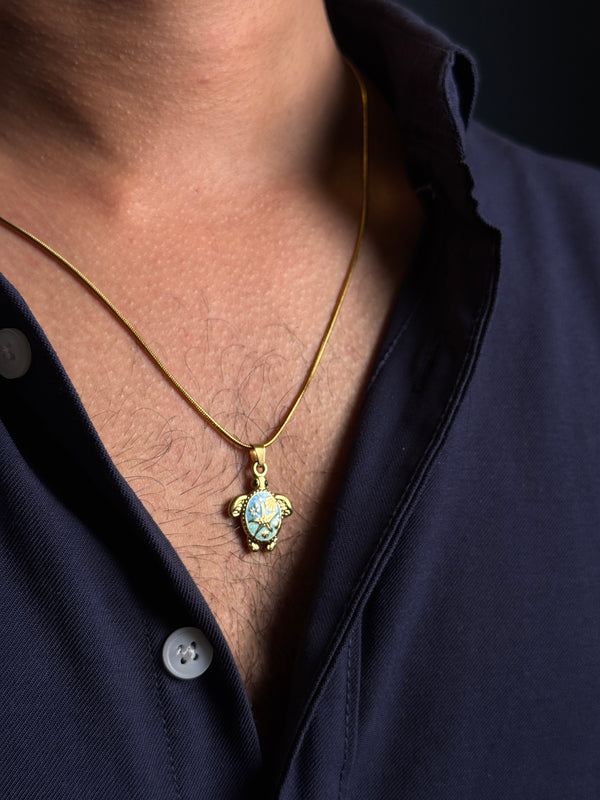 Turtle ocean theme stainless steel necklace