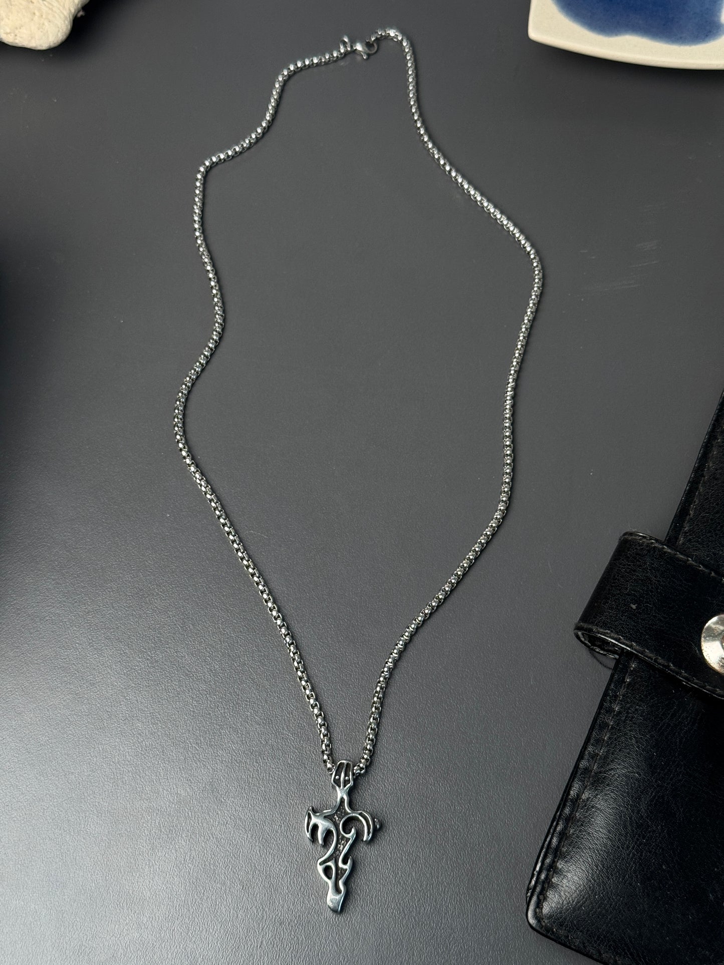 Melting cross premium stainless steel necklace