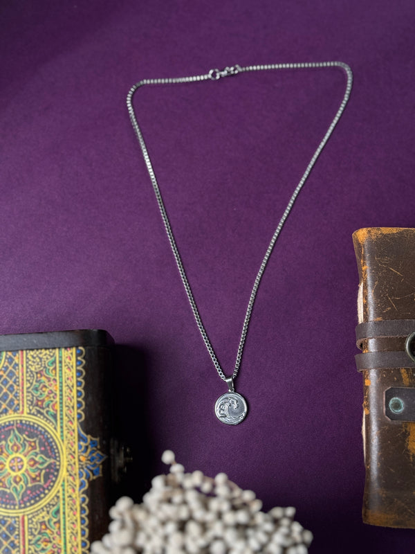 Wave stainless steel necklace