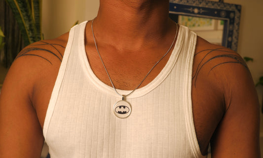 Batman resin stainless steel necklace