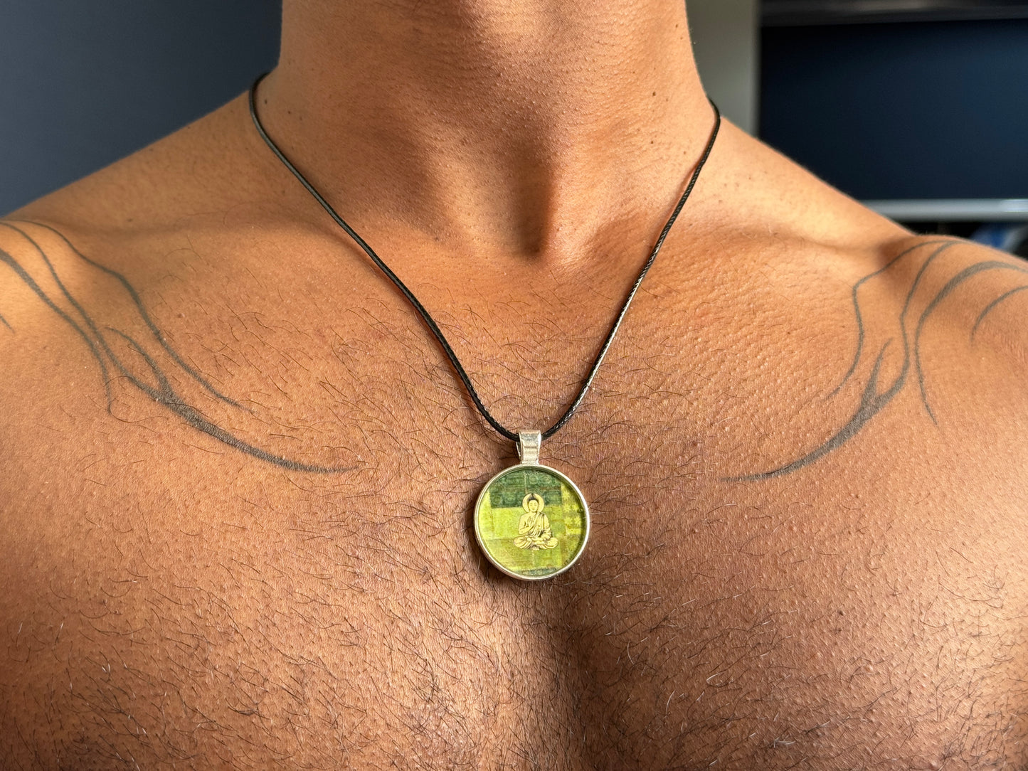 Buddha resin necklace