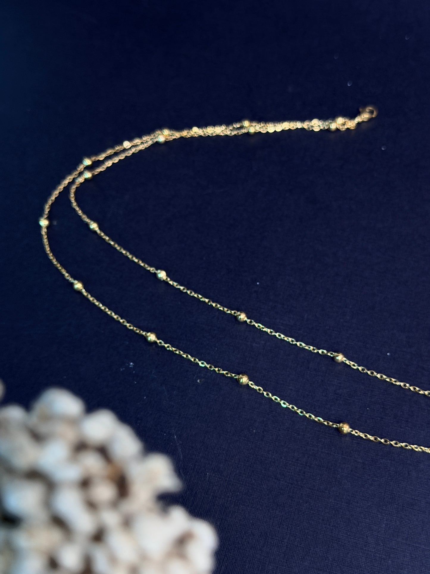 Hip chain doted double layer ( anti tarnish )