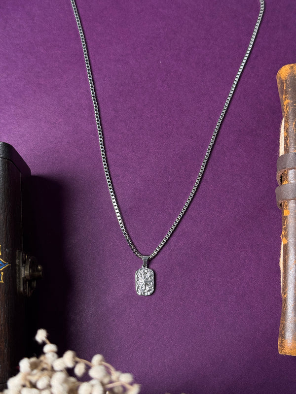 Star rectangle stainless steel necklace