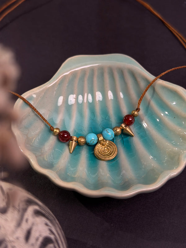 Handmade Turquoise & Carnelian Necklace