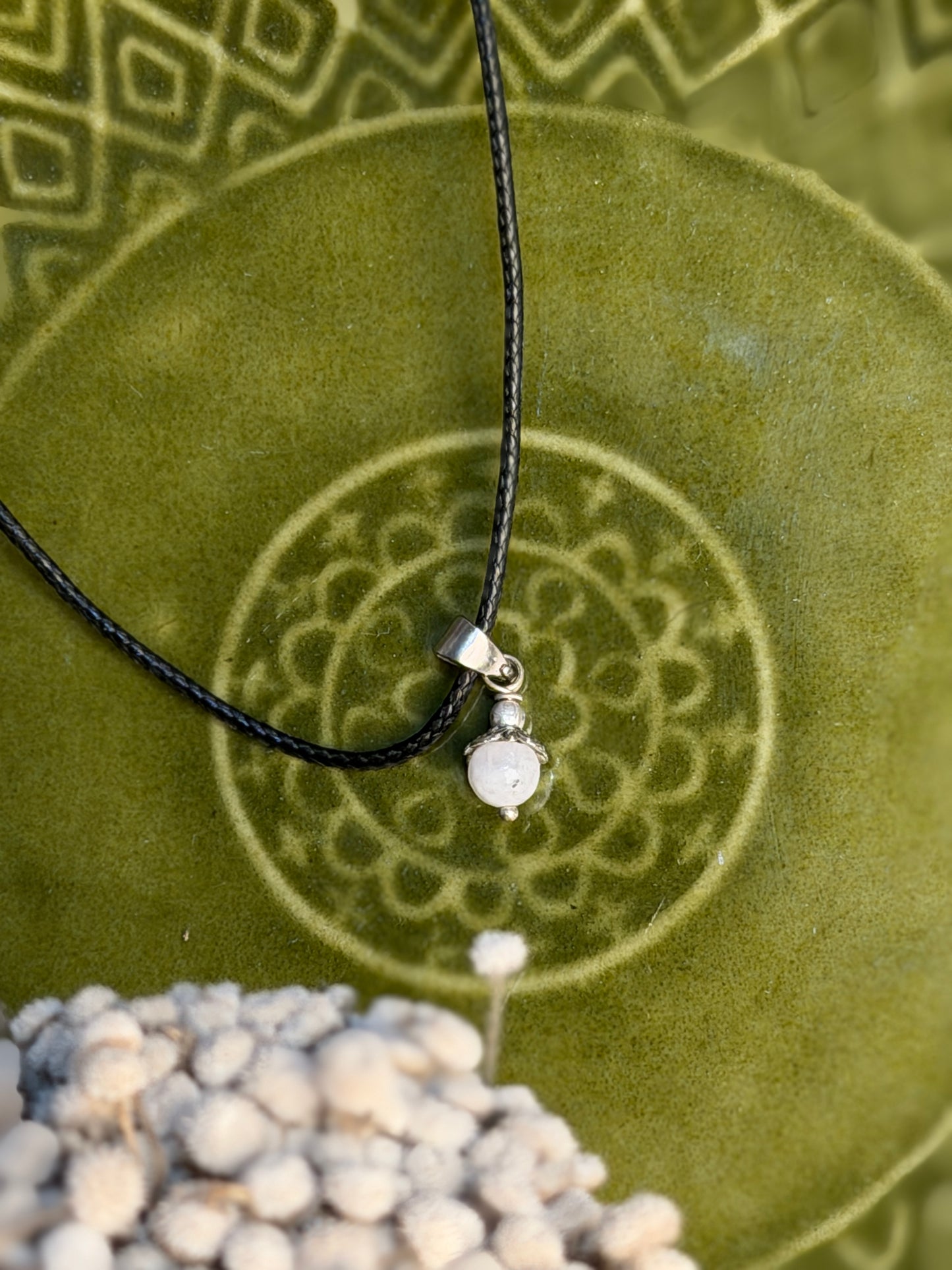 Moonstone natural stone necklace