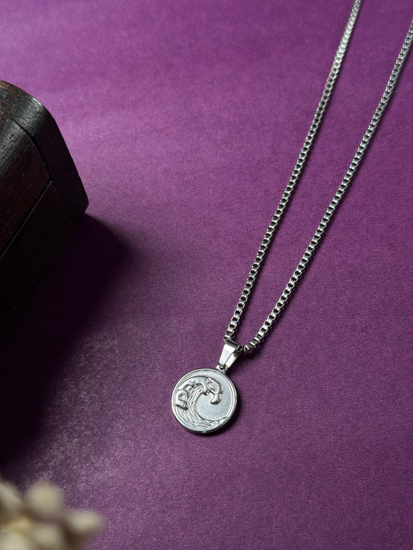Wave stainless steel necklace