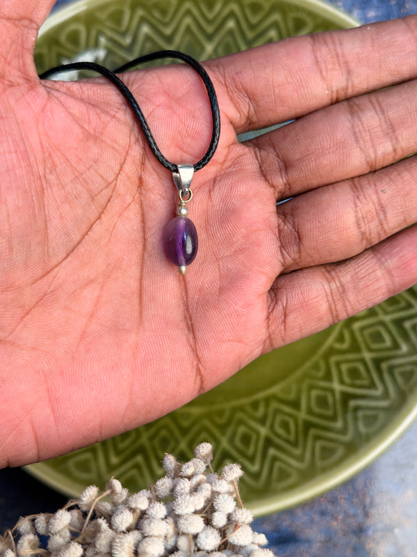 Amethyst natural stone necklace