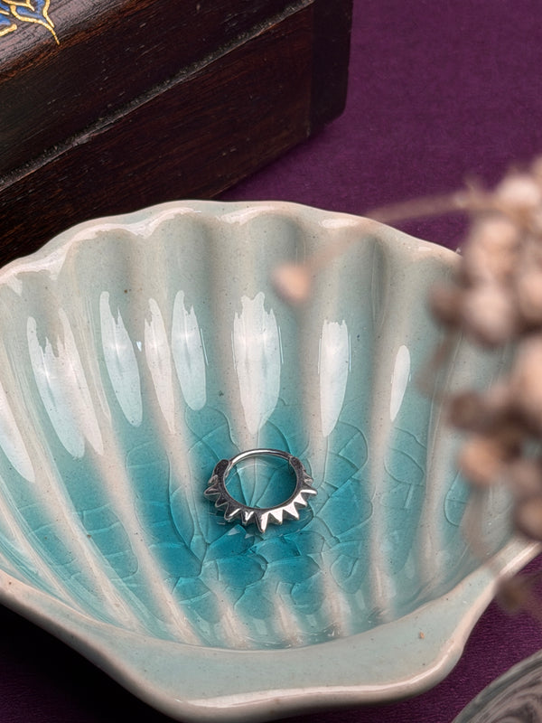 Spiked Sunray Hoop Earring