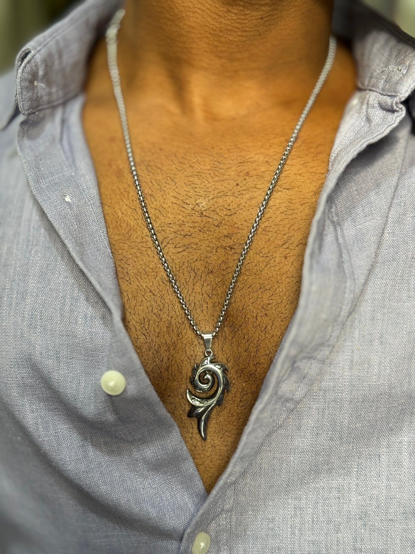 Spiral premium stainless steel 60 cm chain