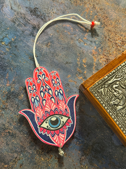 Hamsa hand car hanging ( single side print)