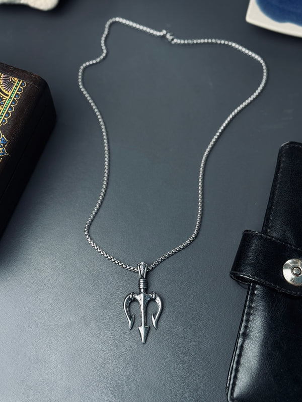 Trishul Stainless Steel necklace
