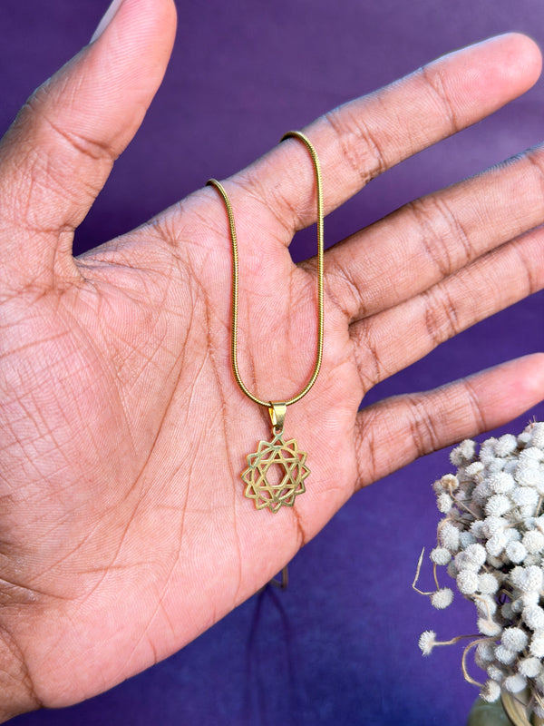 The Heart Chakra 18k gold plated stainless steel necklace
