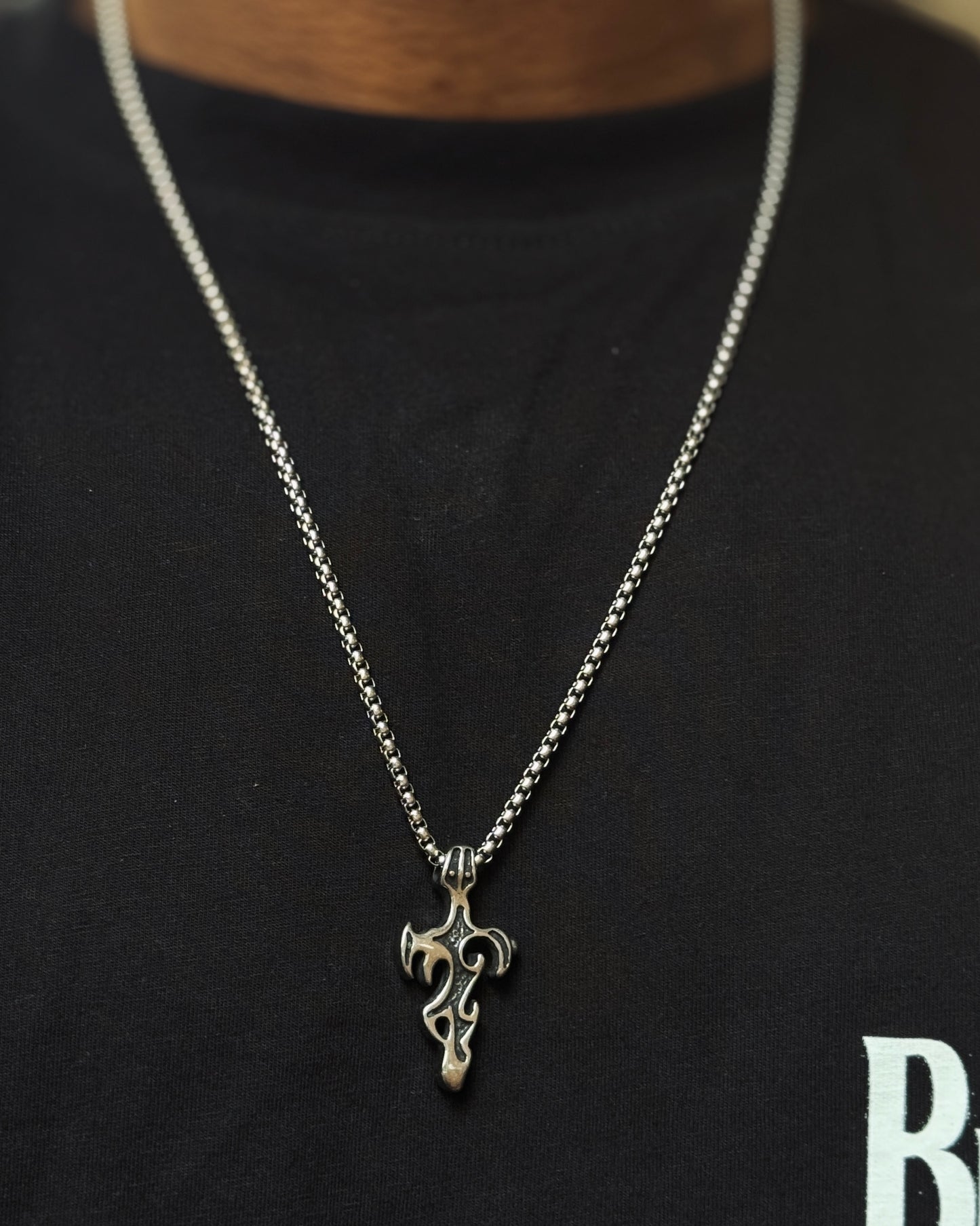 Melting cross premium stainless steel necklace