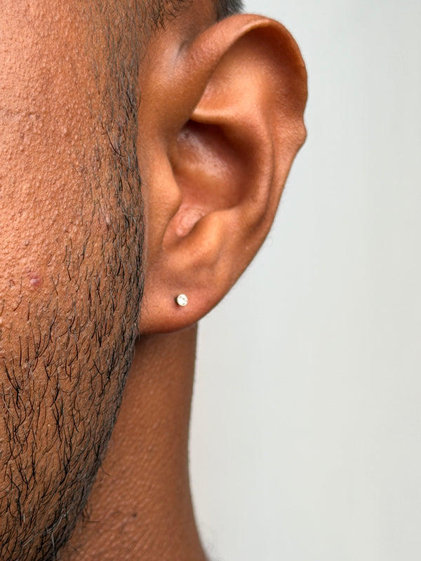 White Stone Mini Stud nose pin / earring