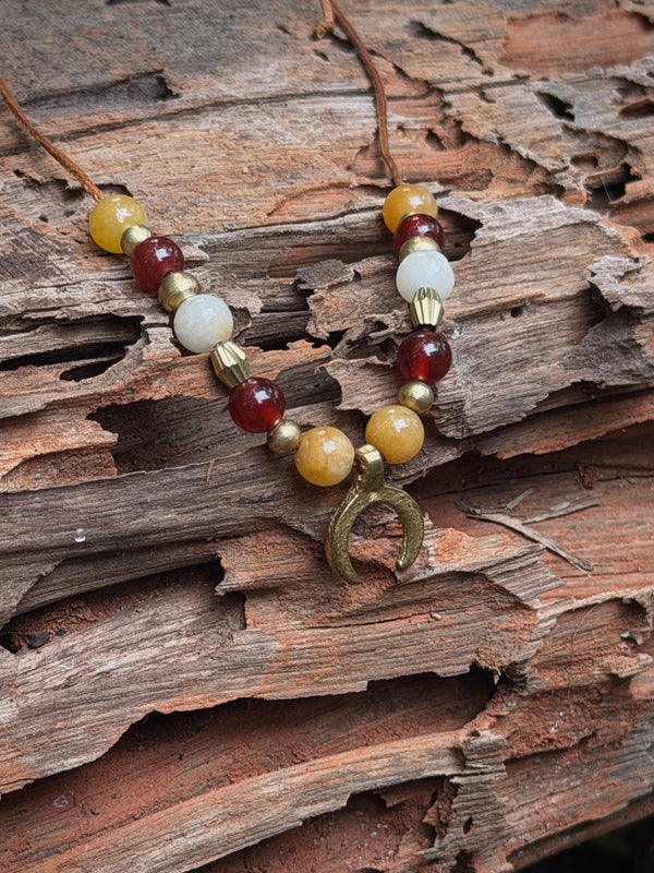 Natural Stone Minimal Moon Choker