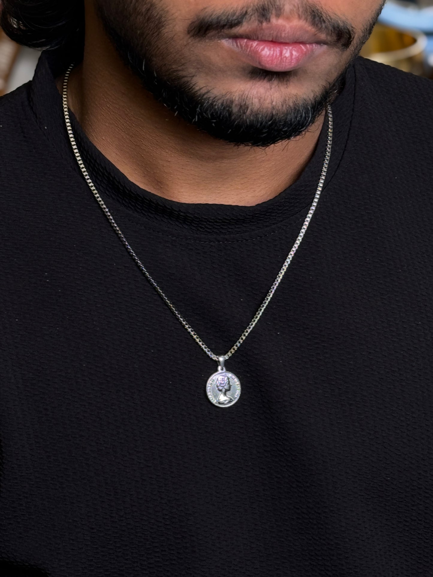 Dos peso’s stainless steel necklace