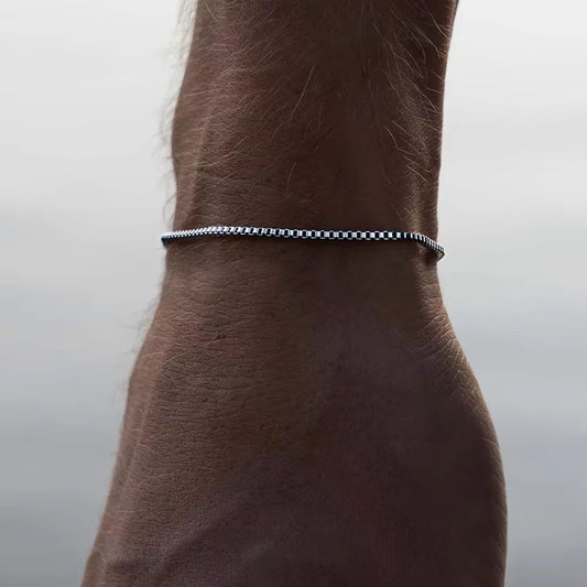 Minimal stainless steel square bracelet