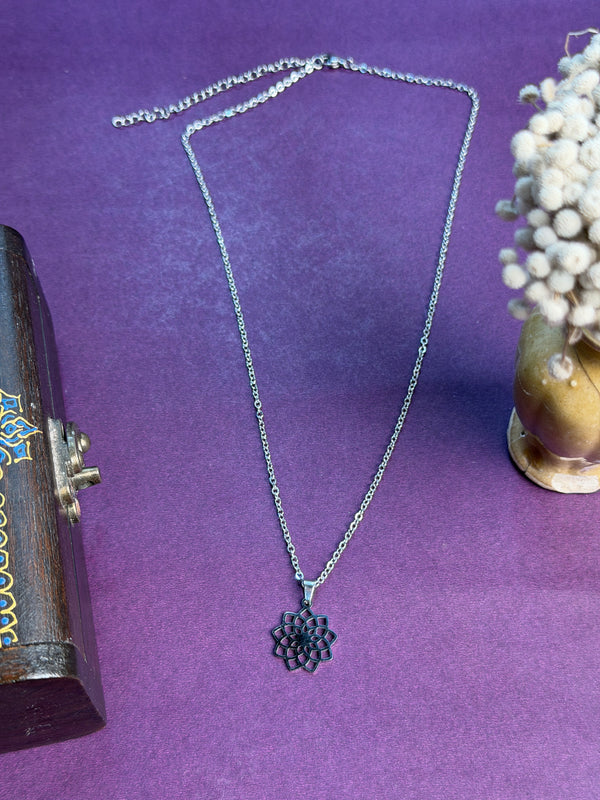 The Crown Chakra stainless steel silver necklace