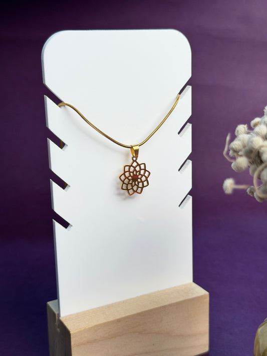 The Crown Chakra 18k gold plated stainless steel chain
