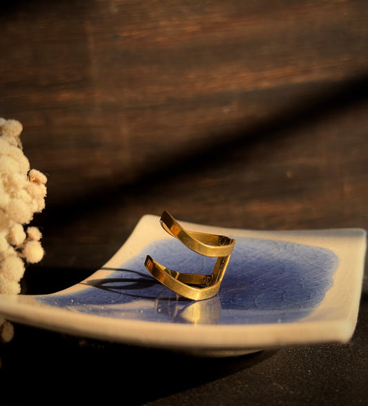Double layer  brass adjustable ring