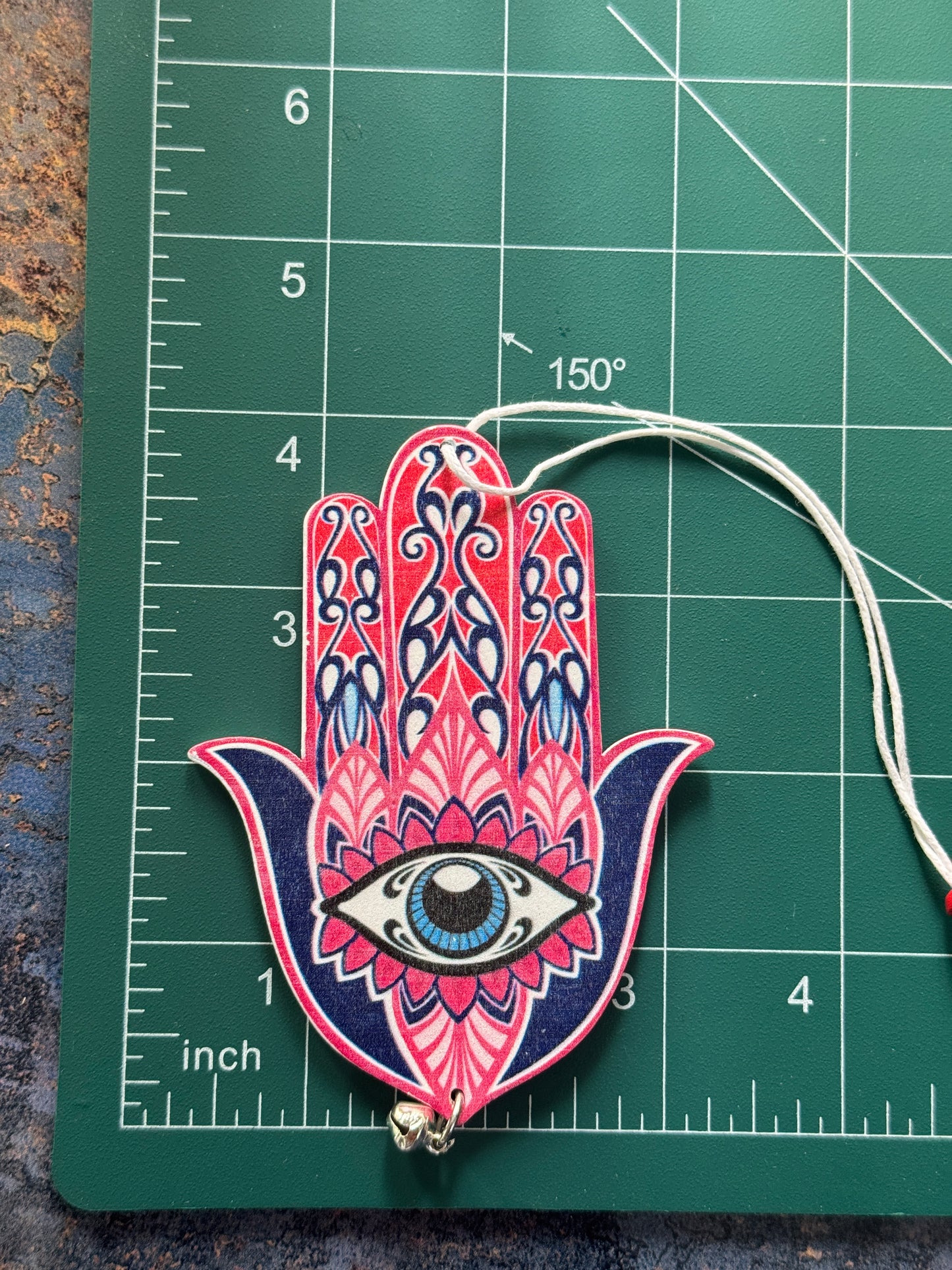 Hamsa hand car hanging ( single side print)