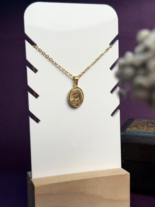Mother marry 18k gold plated stainless steel necklace