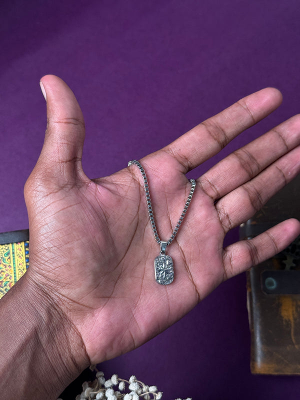 Star rectangle stainless steel necklace