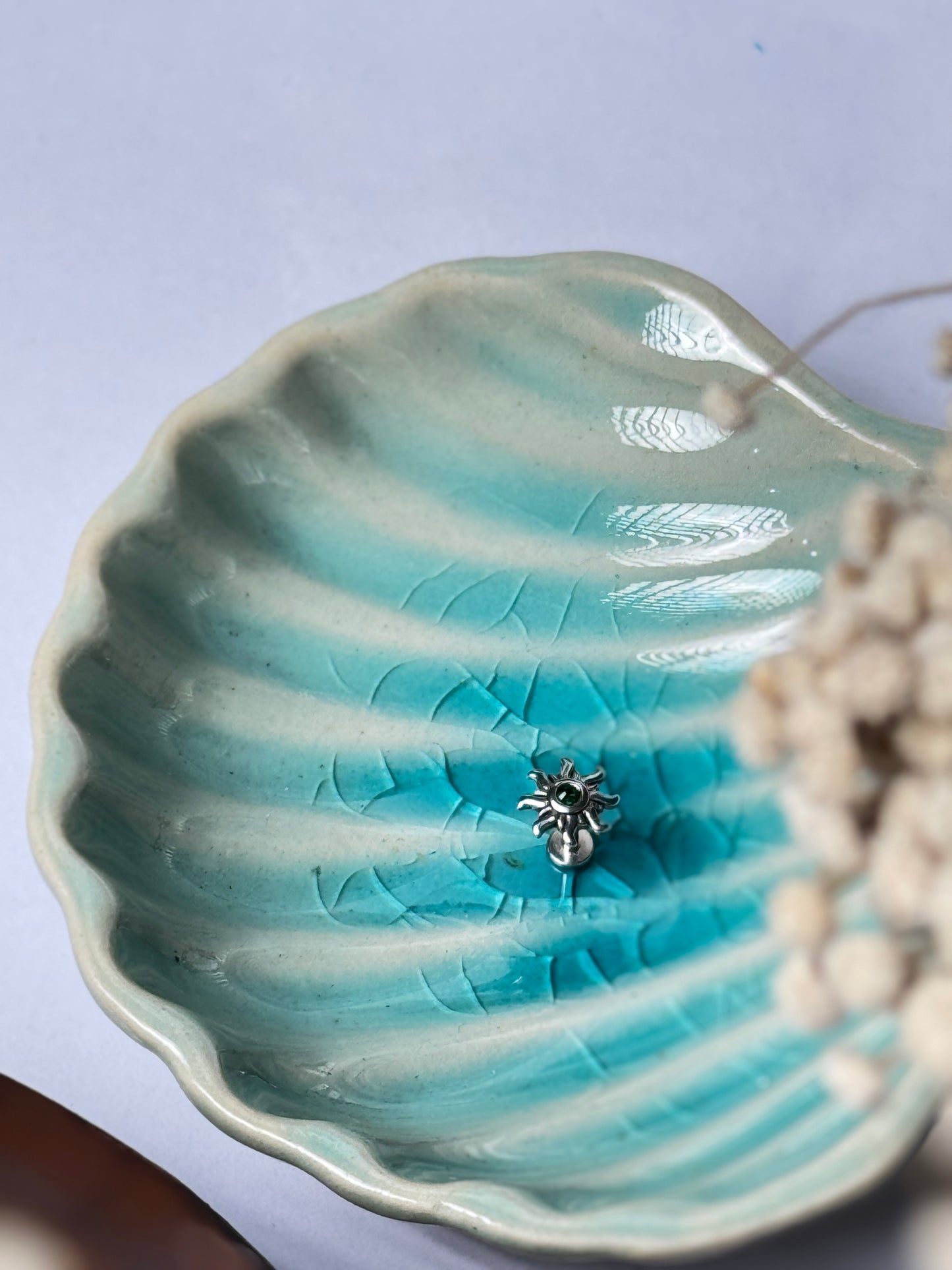 Green Radiance Sun Stud