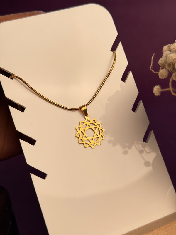 The Heart Chakra 18k gold plated stainless steel necklace