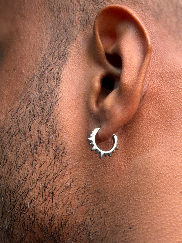 Spiked Sunray Hoop Earring