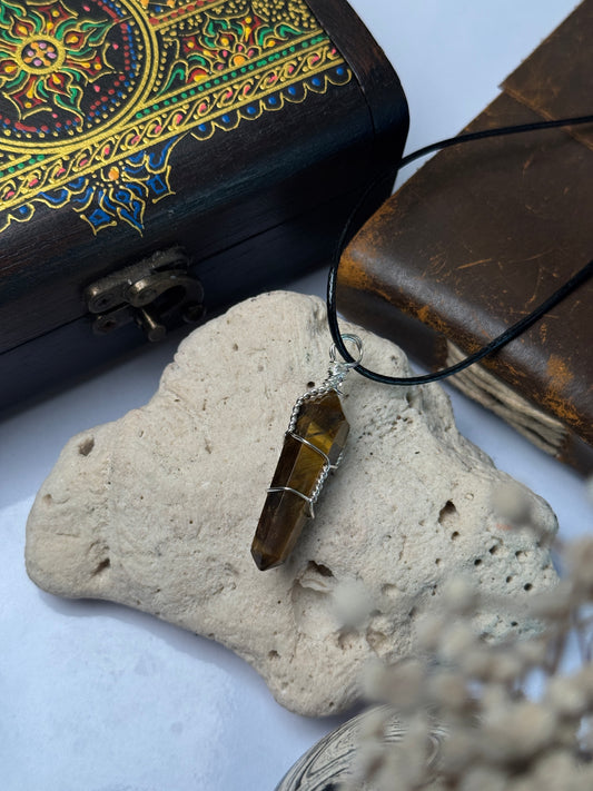 Tiger eye  pencil pendants