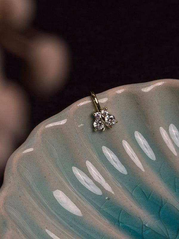 Stainless steel Butterfly Nose pin