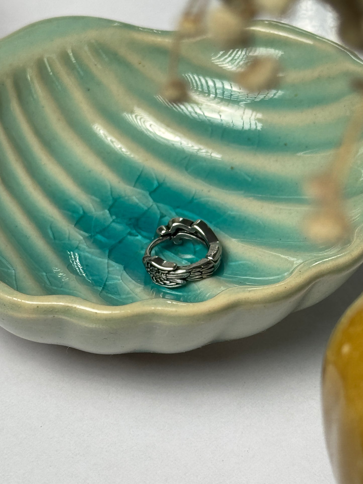Wings and waves earring