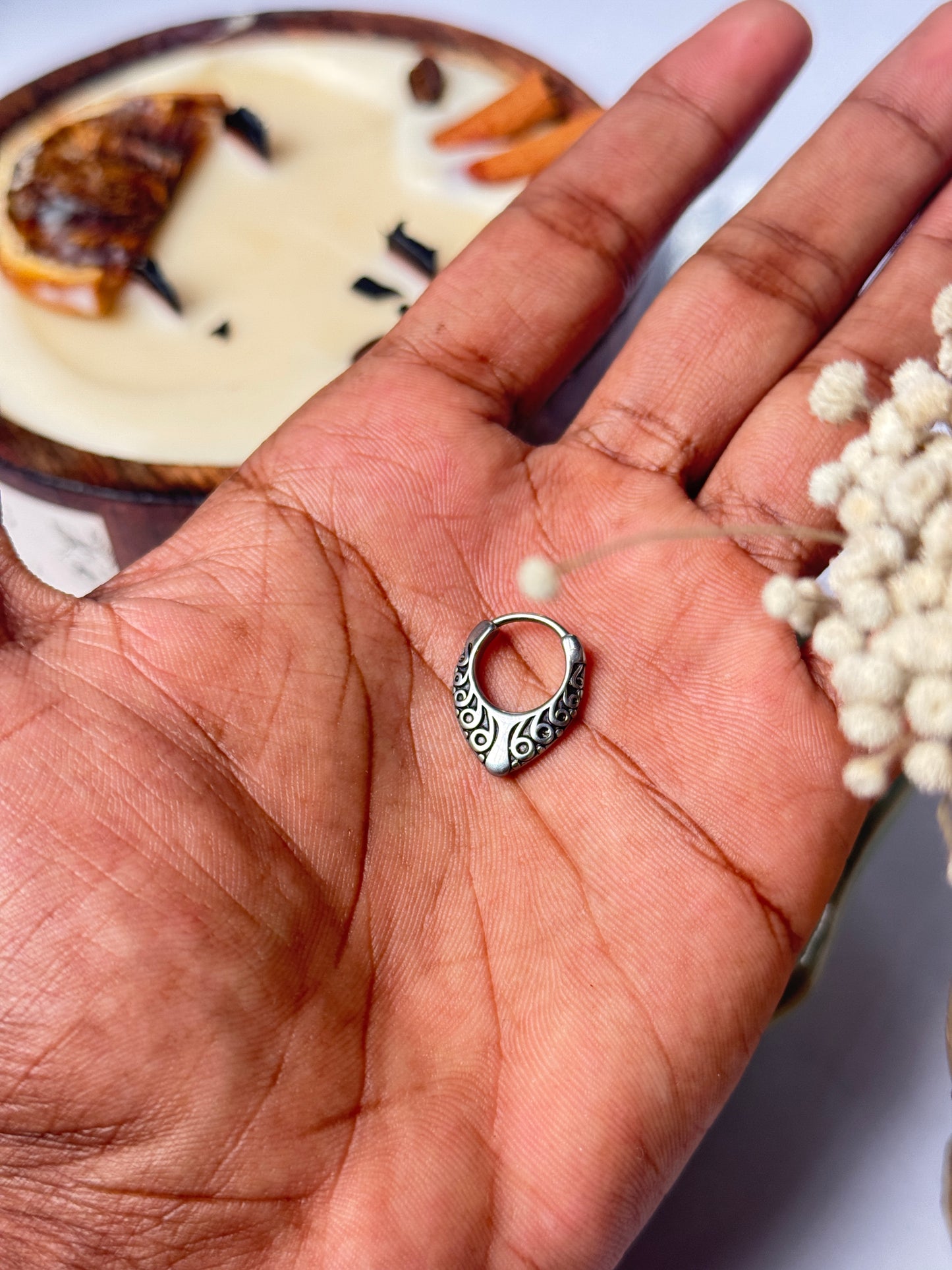 Tribal septum ring