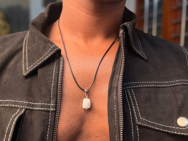 Moonstone natural stone necklace