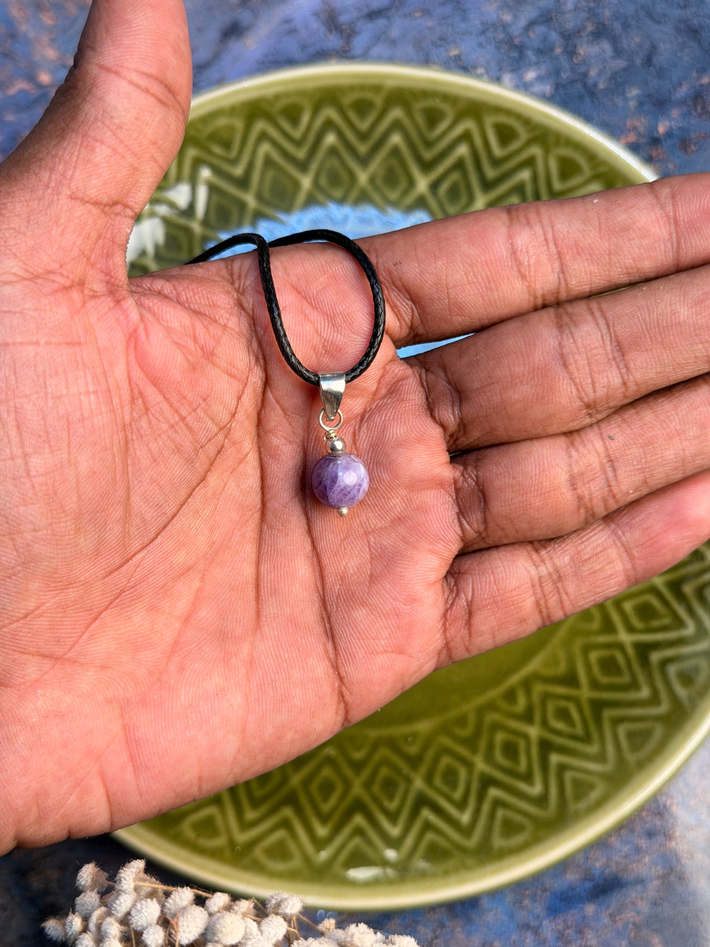Amethyst natural stone necklace