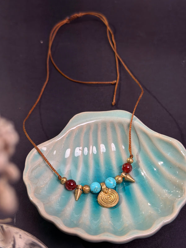 Handmade Turquoise & Carnelian Necklace