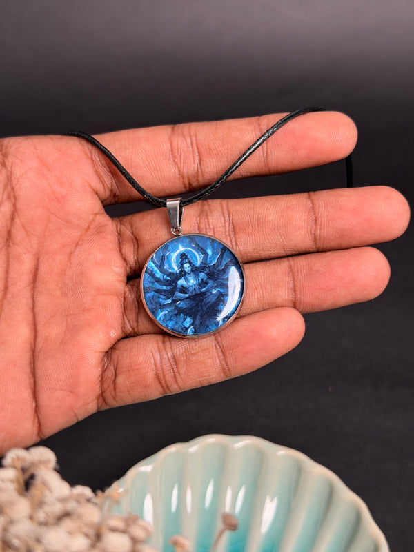 Mystic Blue Shiva Resin Necklace