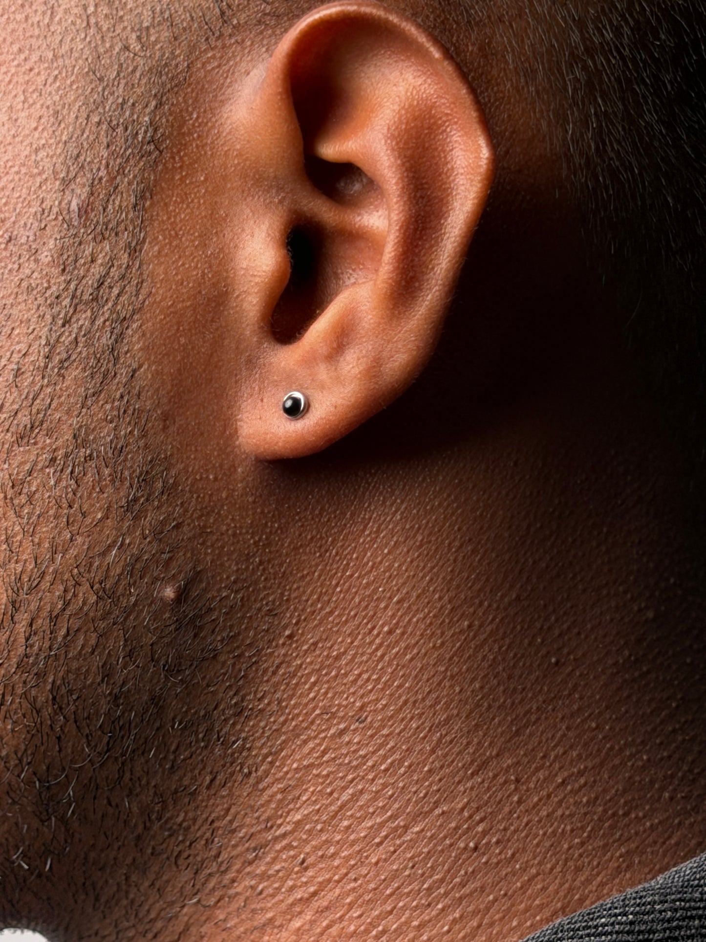 Black Stone Mini Stud Earring