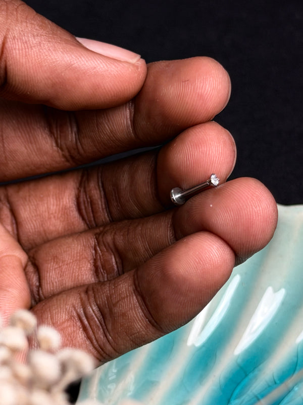 Tiny Clear stone Nose pin/Stud