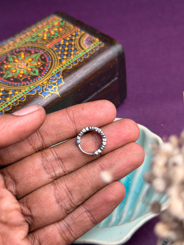 Engraved Scrollwork Hoop Earring