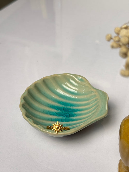 Flower dot adjustable  18k gold plated ring