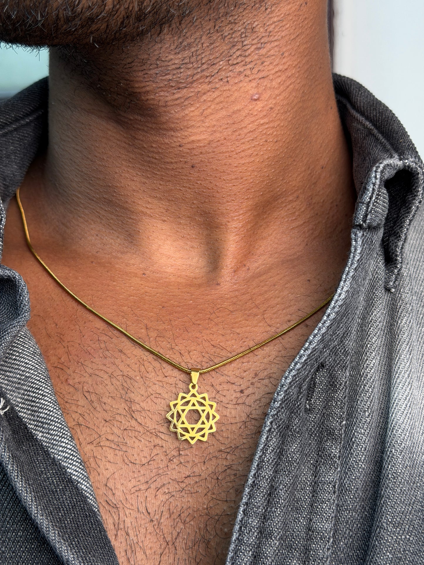 The Heart Chakra 18k gold plated stainless steel necklace