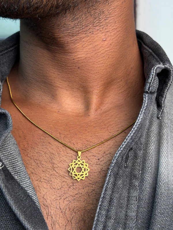The Heart Chakra 18k gold plated stainless steel necklace