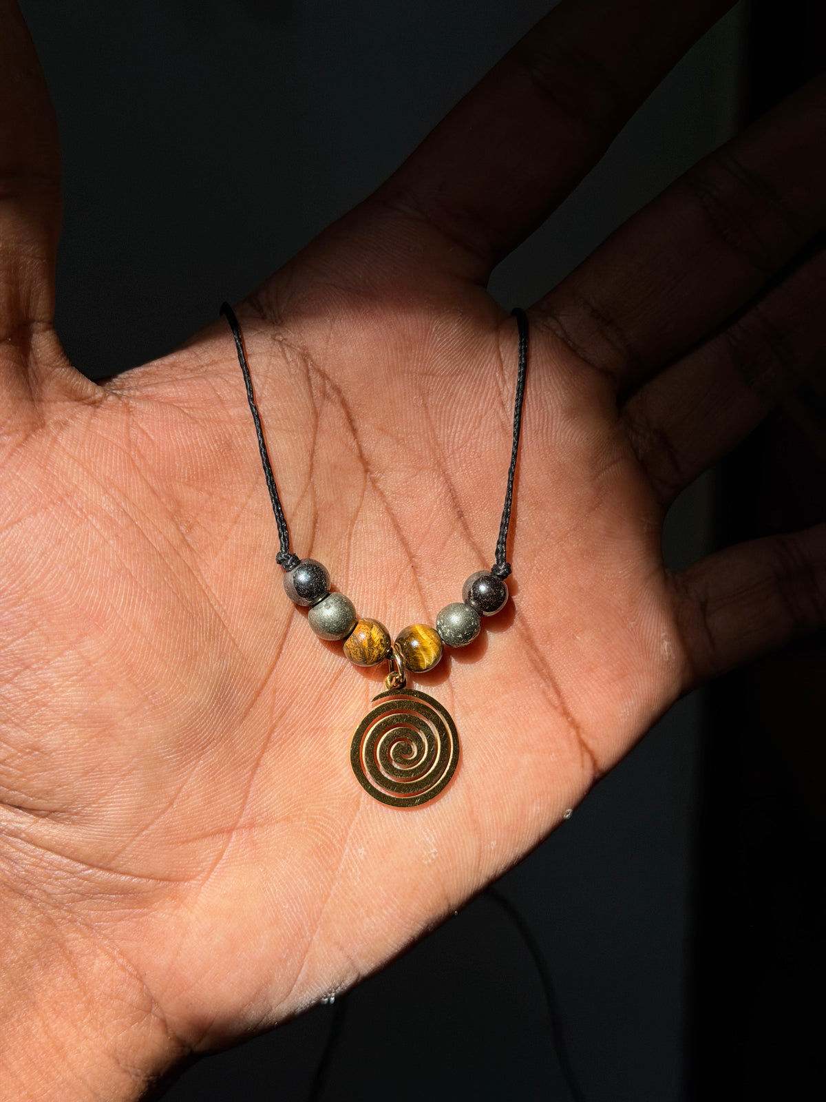 Natural Stone spiral Choker